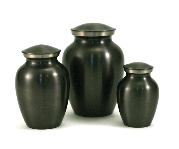Brass Urns For Ashes - 100% Brass & Aluminum, Height 10", Volume 200 Cu In Keepsakes With Heart Design