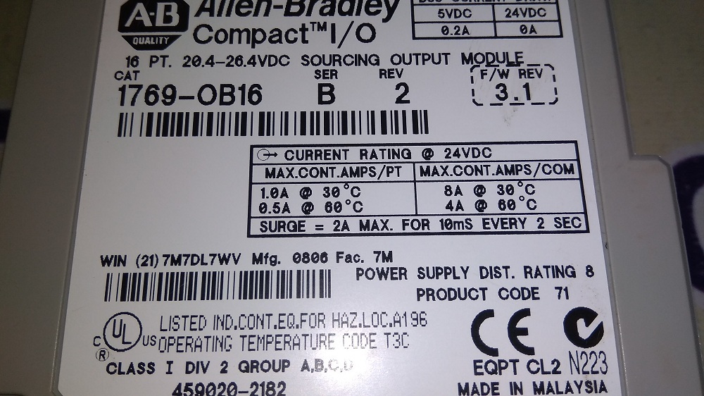 Allen Bradley Input Output Module
