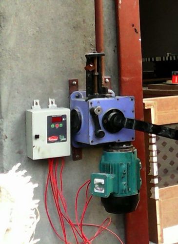 Motorized Rolling Shutter Gear Box - Supreme Grade formed Steel, Blue Color | Automatic & Manual Operation, Remote Control Option