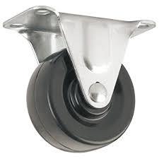 PU Caster Wheels - 2 Inch Diameter, Black Polyurethane, 100 lbs Load Capacity | High Dimensional Stability, Easy Mounting and Replacement