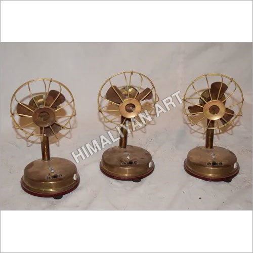 Brass Small Fan Dimension(L*W*H): 12X19X10  Centimeter (Cm)