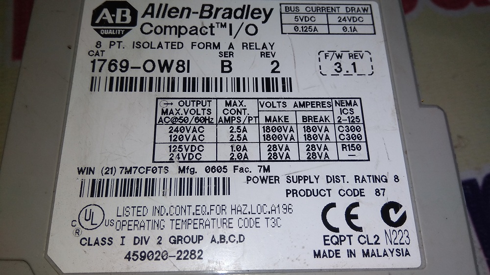 Allen Bradley Input Output Module