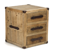 Wooden Side Table - Artwork: Handmade