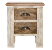 Wooden Side Table - Artwork: Handmade