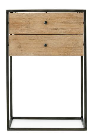 Wooden Side Table - Artwork: Handmade