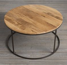 Smooth Finishing Wooden Coffee Table With Reclaim Wood Top