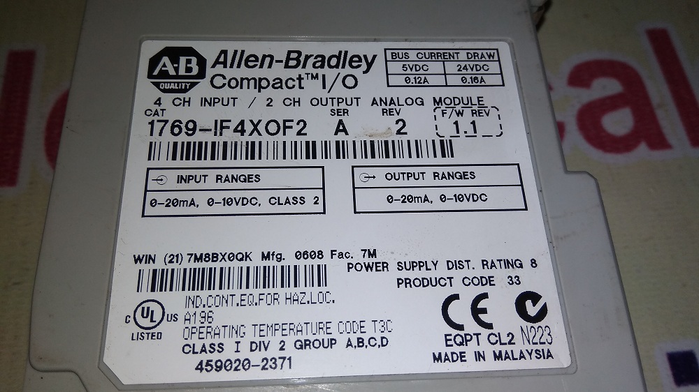 Allen Bradley Input Output Module
