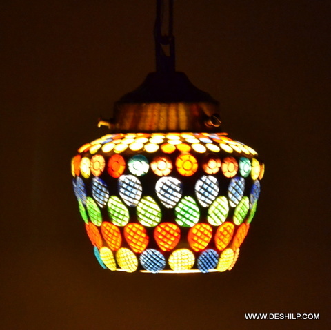 Multicolor Antique And Decor Glass Wall Hanging