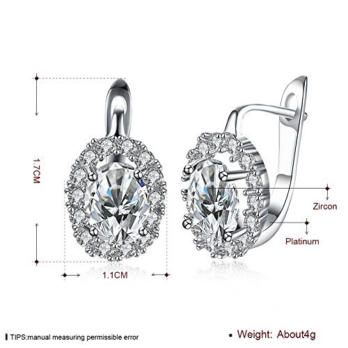 Silver Crystals From Swarovski Clip-on Earrings