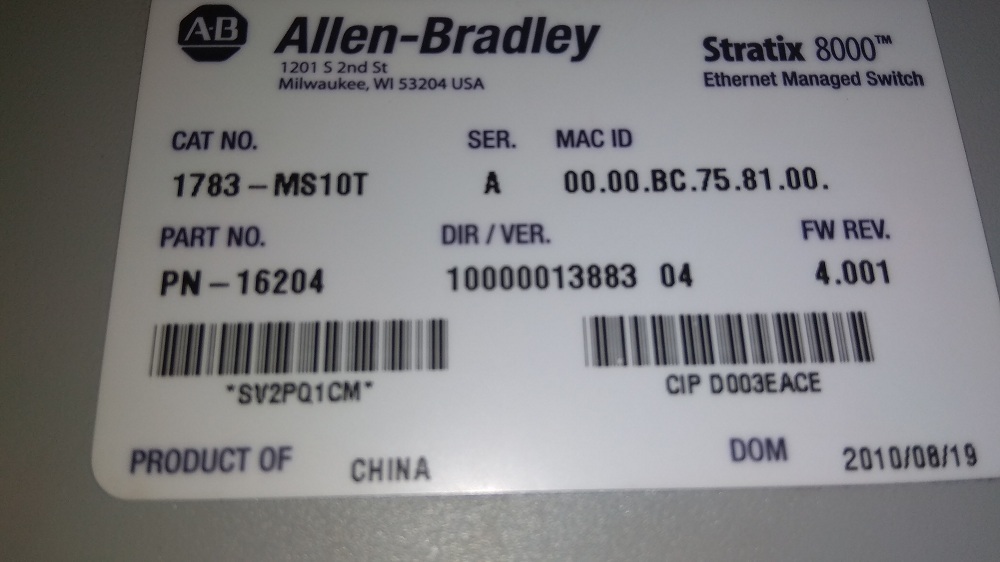 Allen Bradley Input Output Module