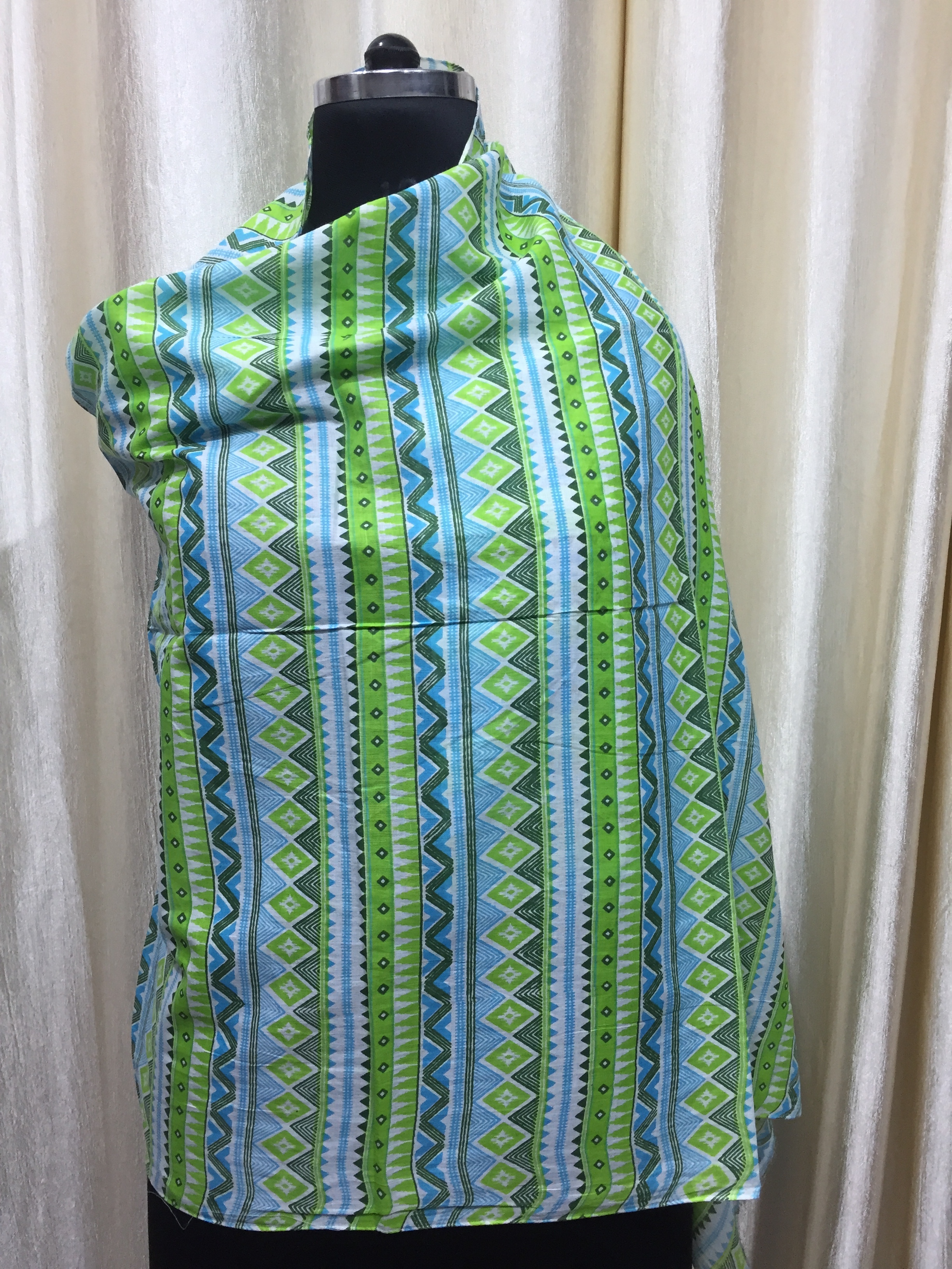 Cotton Screen Printed Stoles - 70 X 180 Cms | Assorted Colors & Designs For Women, Computer Designed Patterns