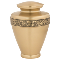 Brown & Gold Cambria Brass Cremation Urn