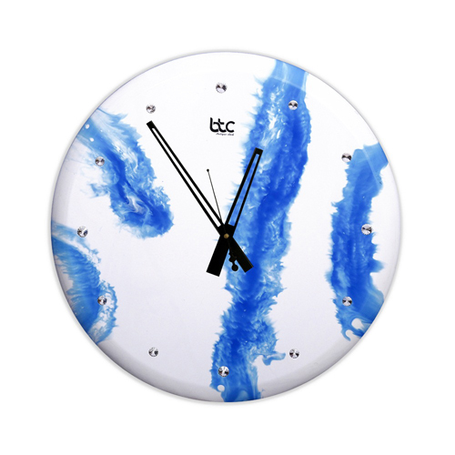 Blue Resin High Glossy Wall Clock