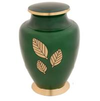 Silver Eagle Brass Urn - 190 Cubic Inches | Hand-engraved Metal Urn With Blue Finish And Silver Bands, American Style