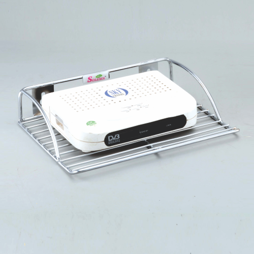 Telephone Stand - Stainless Steel, 10x8x2 Inches, Silver | Modern Design, 7-year Warranty, Optimizes Space With Open Storage Options
