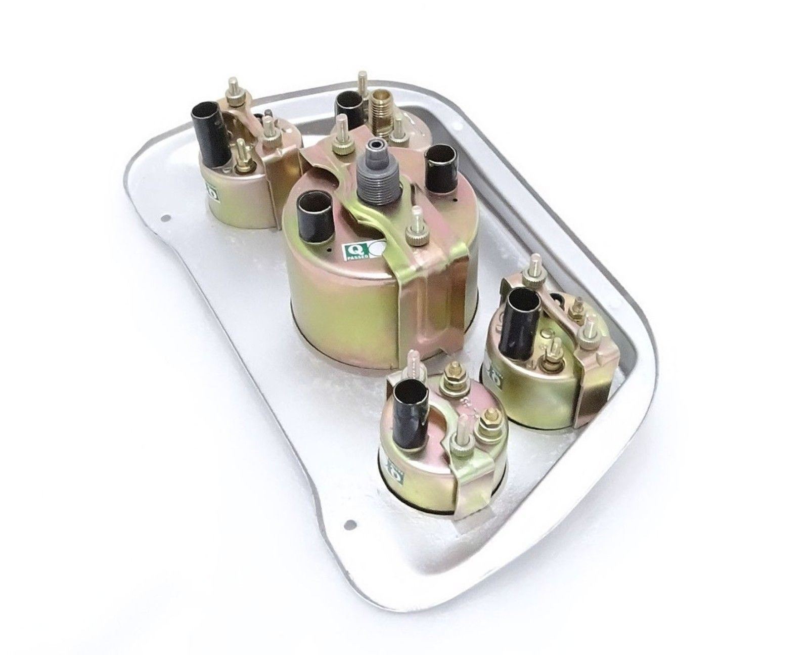 Willys Jeep Panel Dash Gauge Instrument Cluster With Chrome Mounting Plate - Steel, Standard Dimensions, Silver | Accurate Readings, Durable Design, Easy Installation, Analog Gauges, Classic Style