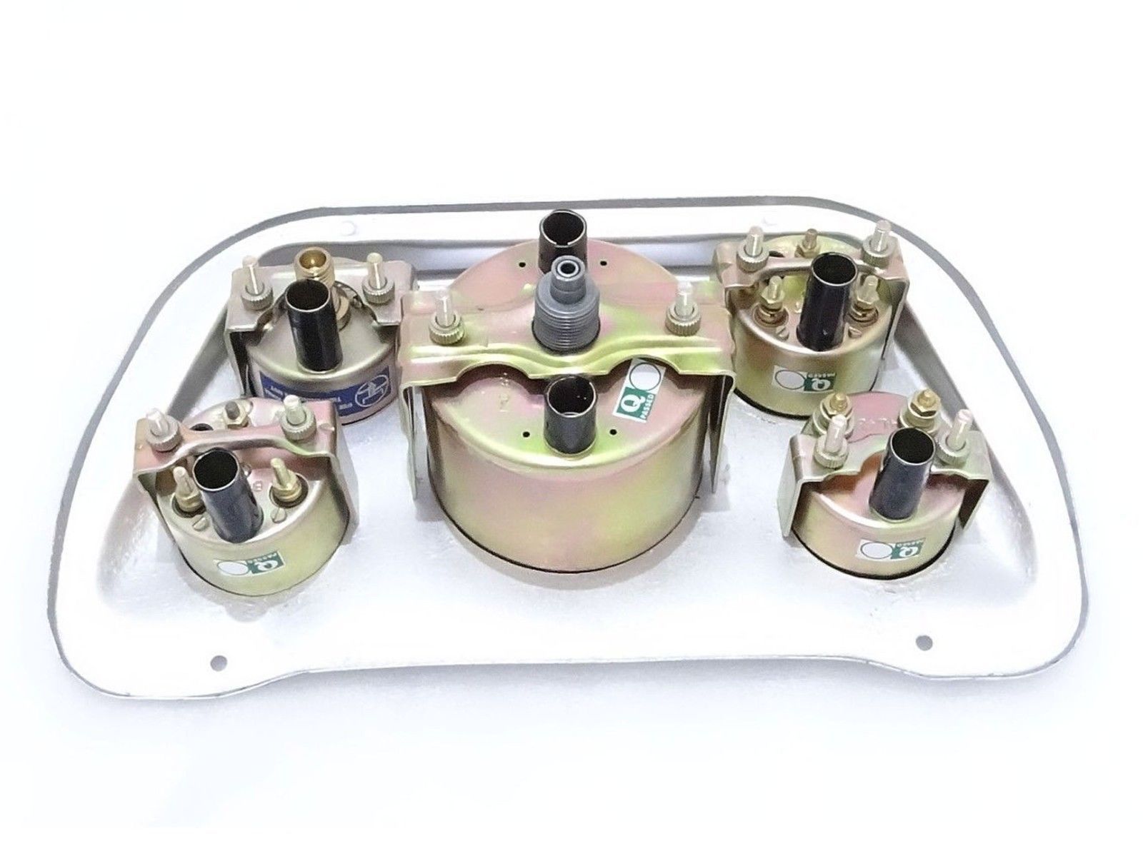 Willys Jeep Panel Dash Gauge Instrument Cluster With Chrome Mounting Plate - Steel, Standard Dimensions, Silver | Accurate Readings, Durable Design, Easy Installation, Analog Gauges, Classic Style