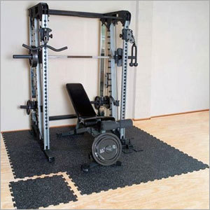 ब्लैक रबर जिम टाइल्स