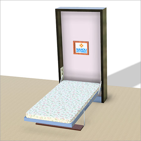 Single Wall Bed Mechanism With Shelf Type Leg