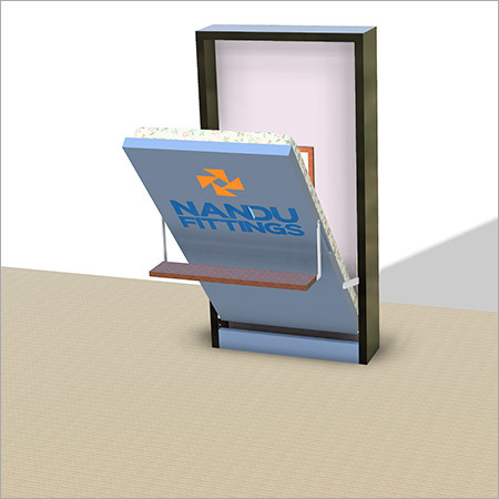 Single Wall Bed Mechanism With Shelf Type Leg