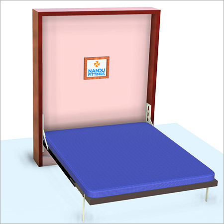 Double Wall Bed Mechanism With Side Flat Bar Leg - Finish: Powder Coated