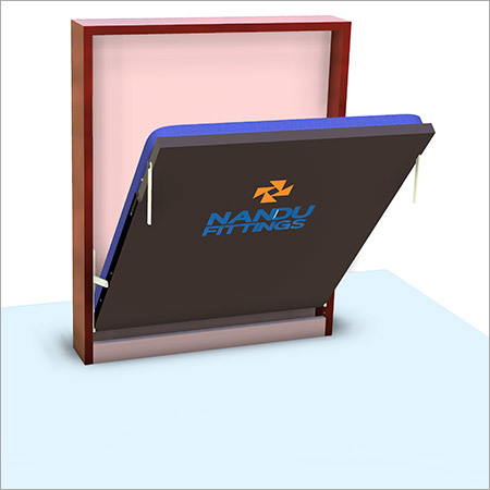 Double Wall Bed Mechanism With Side Flat Bar Leg - Finish: Powder Coated