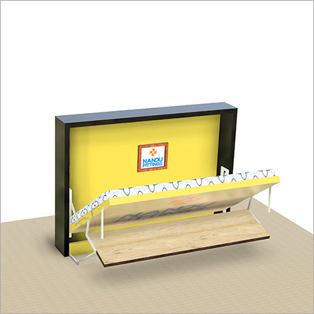 Single Horizontal Wall Bed Mechanism With Study Table - Finish: Powder Coated