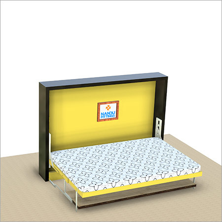 Single Horizontal Wall Bed Mechanism With Study Table - Finish: Powder Coated