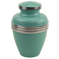 Polishing Adria Peacock Blue Brass Urn