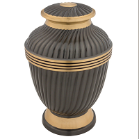 Polishing Adria Peacock Blue Brass Urn
