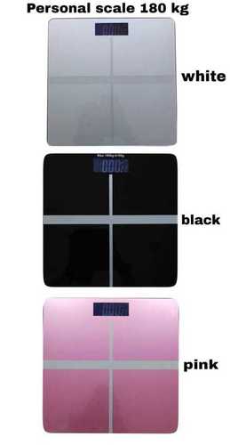 Personal Weighing Scale - Metal & Glass, 180KG Capacity | Accurate to 100G, Multicolour Design, No Warranty