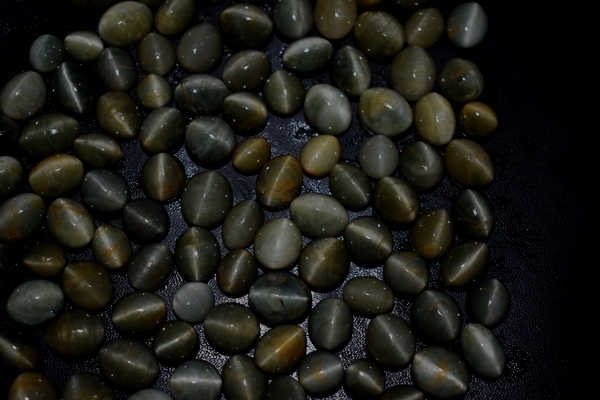 Cats Eye Polished Stones - Natural Stone, Rare Colors: Green, Black, Grey, Red, Off White | Extraordinary Shine With Healing Properties