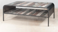 Smooth Finishing Coffee Table With Iron Jali