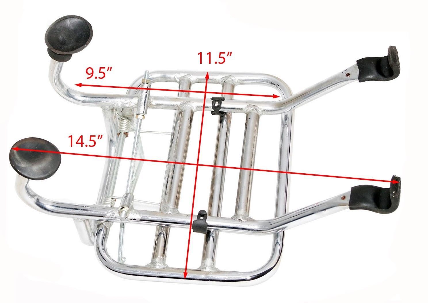 Steel Vespa Px Lml Star Speedy Stella Front Rack Carrier Chrome Plated