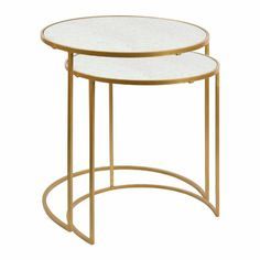 Cosmos Set Of Nesting Table With Metallic Colours