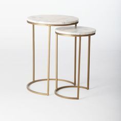 Cosmos Round Tables With Marble Tops