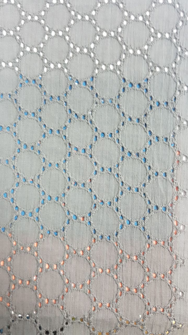 Border Embroidery Fabric - Cotton, Ethnic Indian Design, All Colors | Borer Work, Cool Dry Feature, Neck Design, Open Shape, Button & Weaving Detail