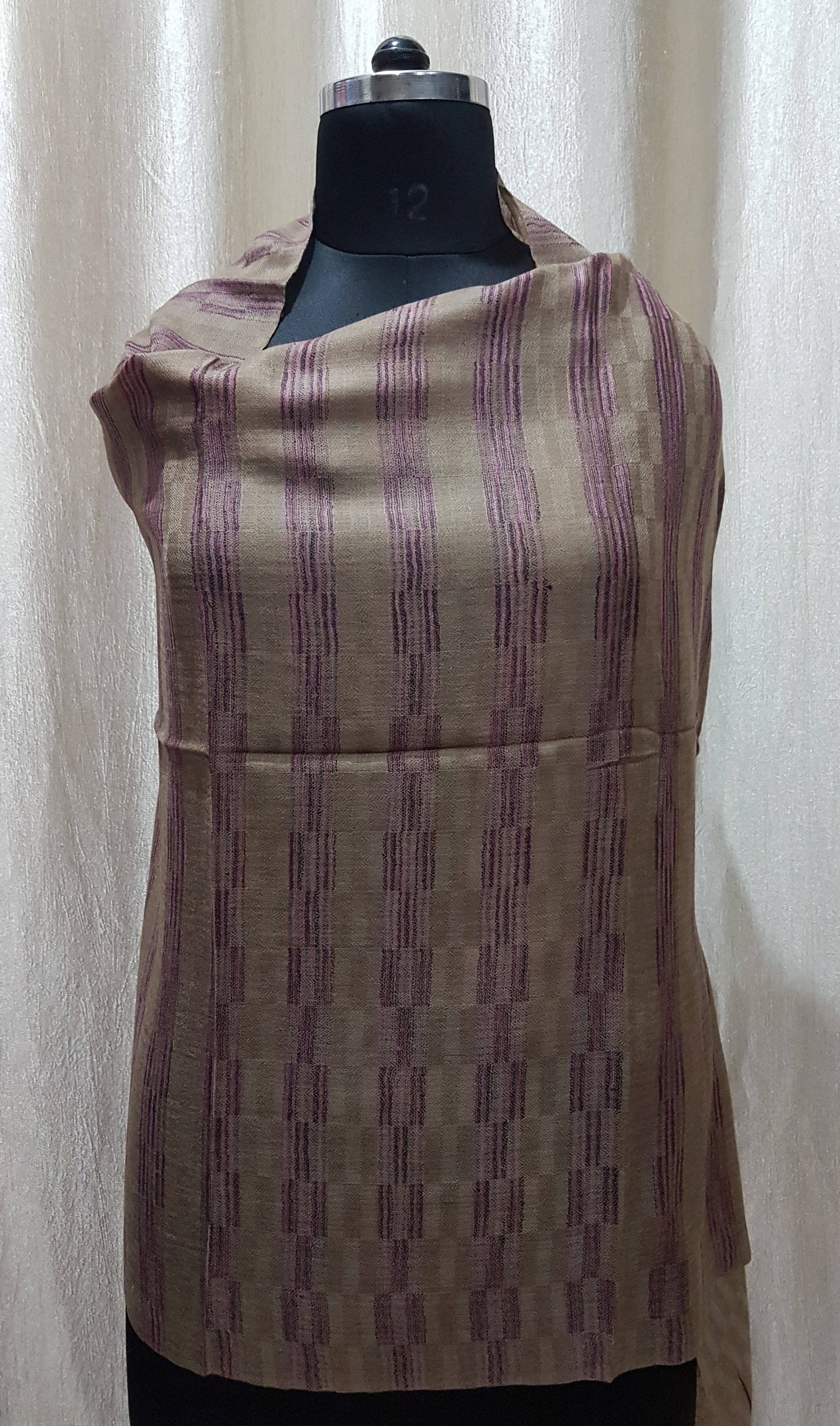 Fine Wool Magic Check Stole - 70 X 200 Cms, 85% Merino Wool Blended With 15% Silk, Assorted Colors, Fashion Stole For Women