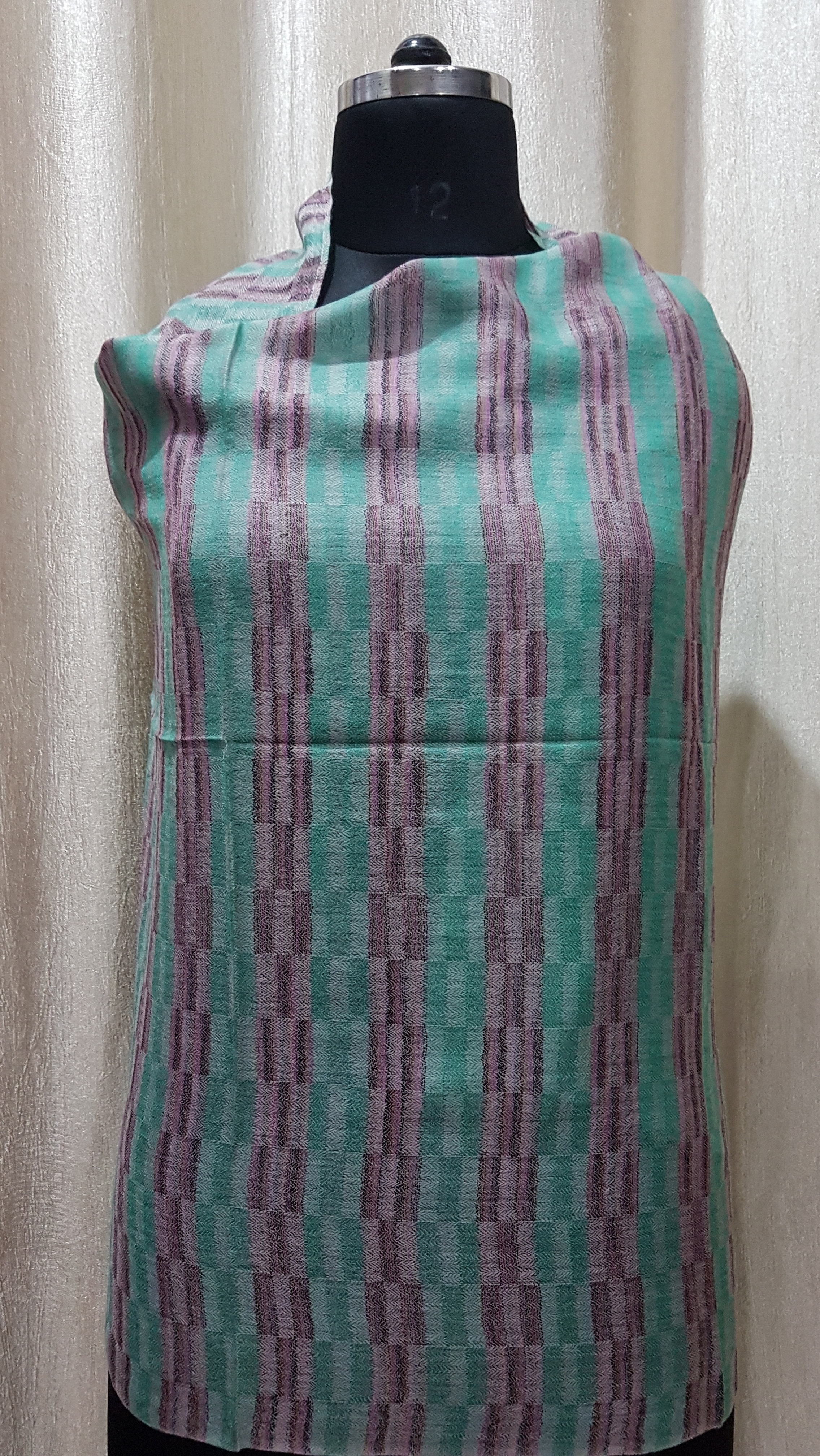 Fine Wool Magic Check Stole - 70 X 200 Cms, 85% Merino Wool Blended With 15% Silk, Assorted Colors, Fashion Stole For Women