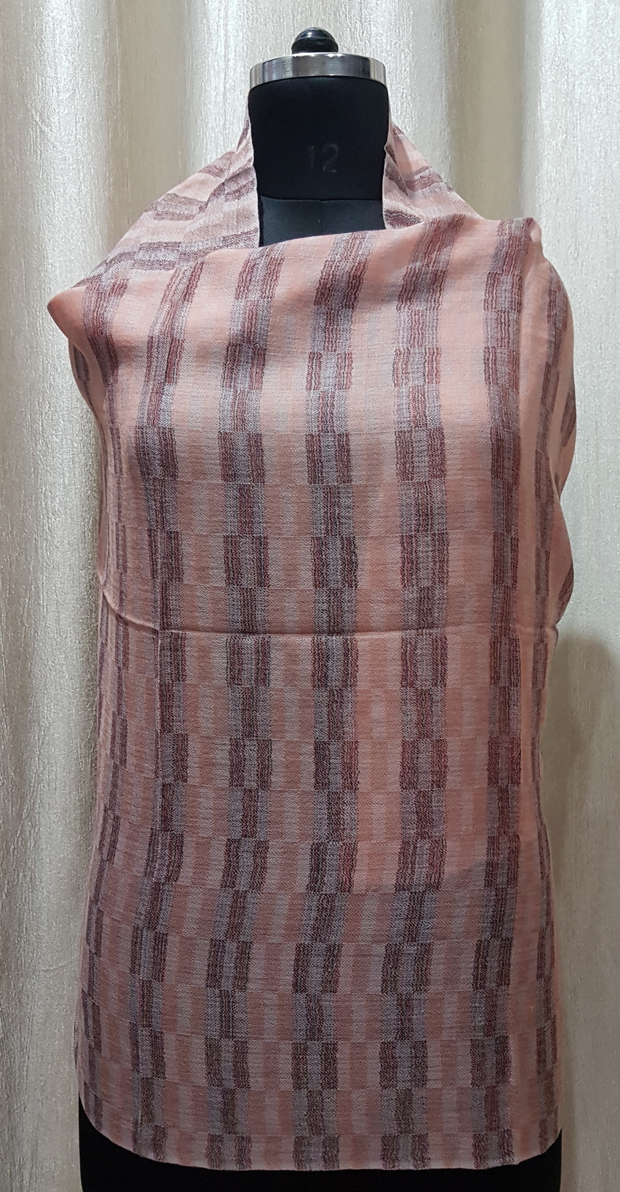 Fine Wool Magic Check Stole - 70 X 200 Cms, 85% Merino Wool Blended With 15% Silk, Assorted Colors, Fashion Stole For Women