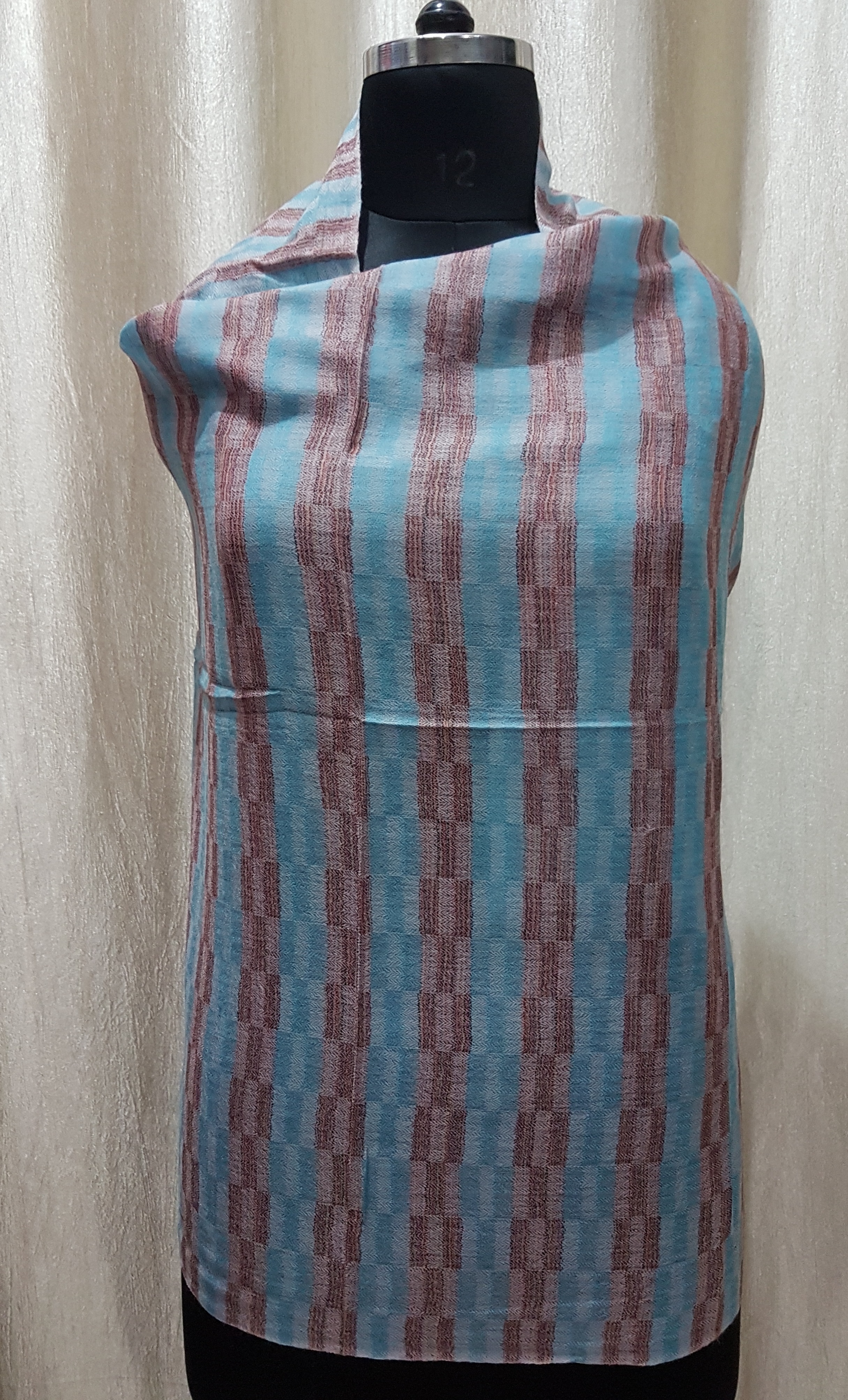 Fine Wool Magic Check Stole - 70 X 200 Cms, 85% Merino Wool Blended With 15% Silk, Assorted Colors, Fashion Stole For Women