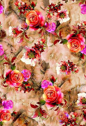 Digital Printed Fabric - Crepe Material, All Colors | Printed Pattern For Quality Cotton Embroidery And Job Work Solutions