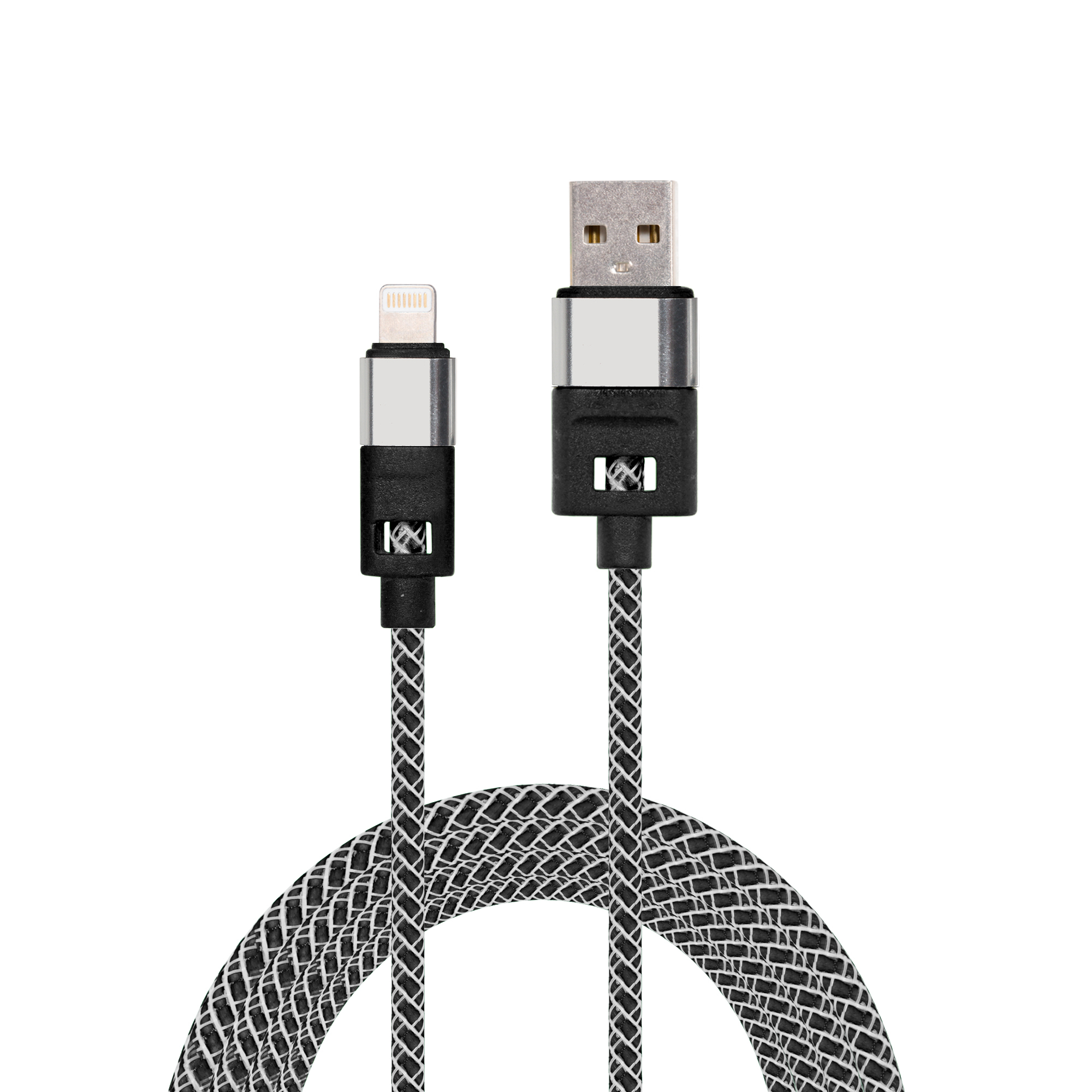 Iphone Cable I5 - Plastic And Rubber, 1 M Length, Black Color - 2.4 A Fast Charging, Easy To Plug, Durable, Complete Charge And Sync