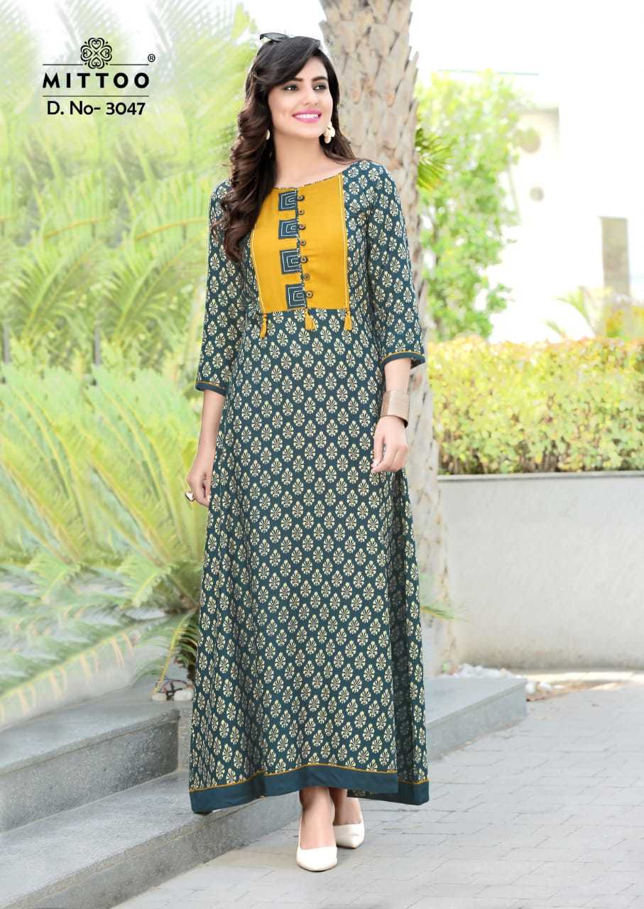 Rayon Mittoo Preet Long Kurtis