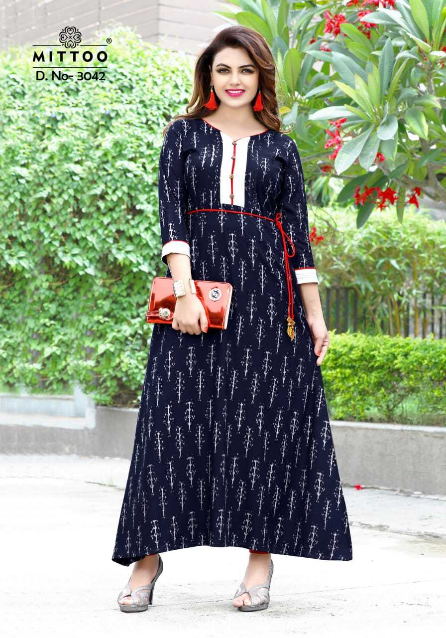 Rayon Mittoo Preet Long Kurtis