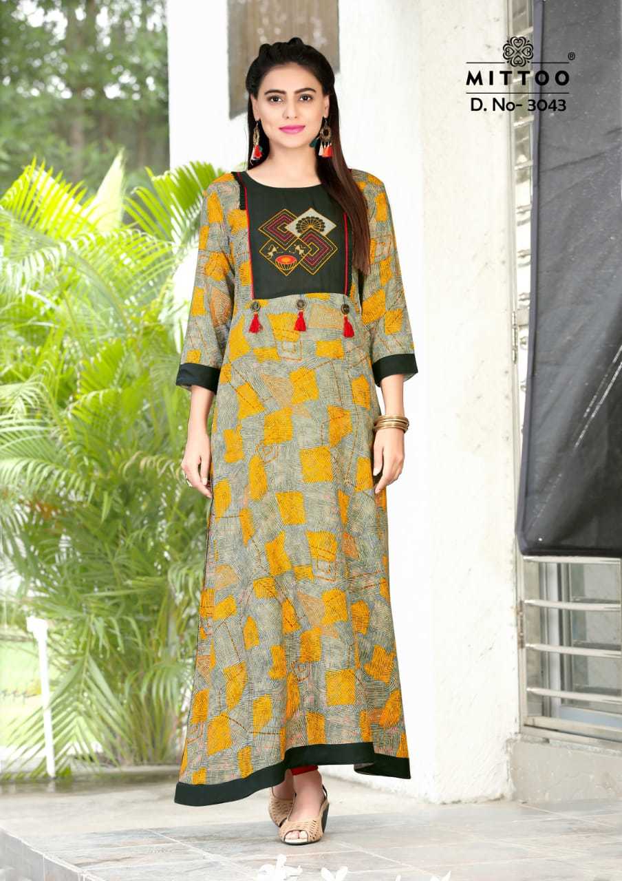 Rayon Mittoo Preet Long Kurtis