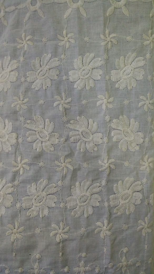 Designer Border Work Patch - Cotton Borer Fabric, White Color, Suitable For All Seasons | Cool Dry Feature, Ethnic Design For Garment Exporters