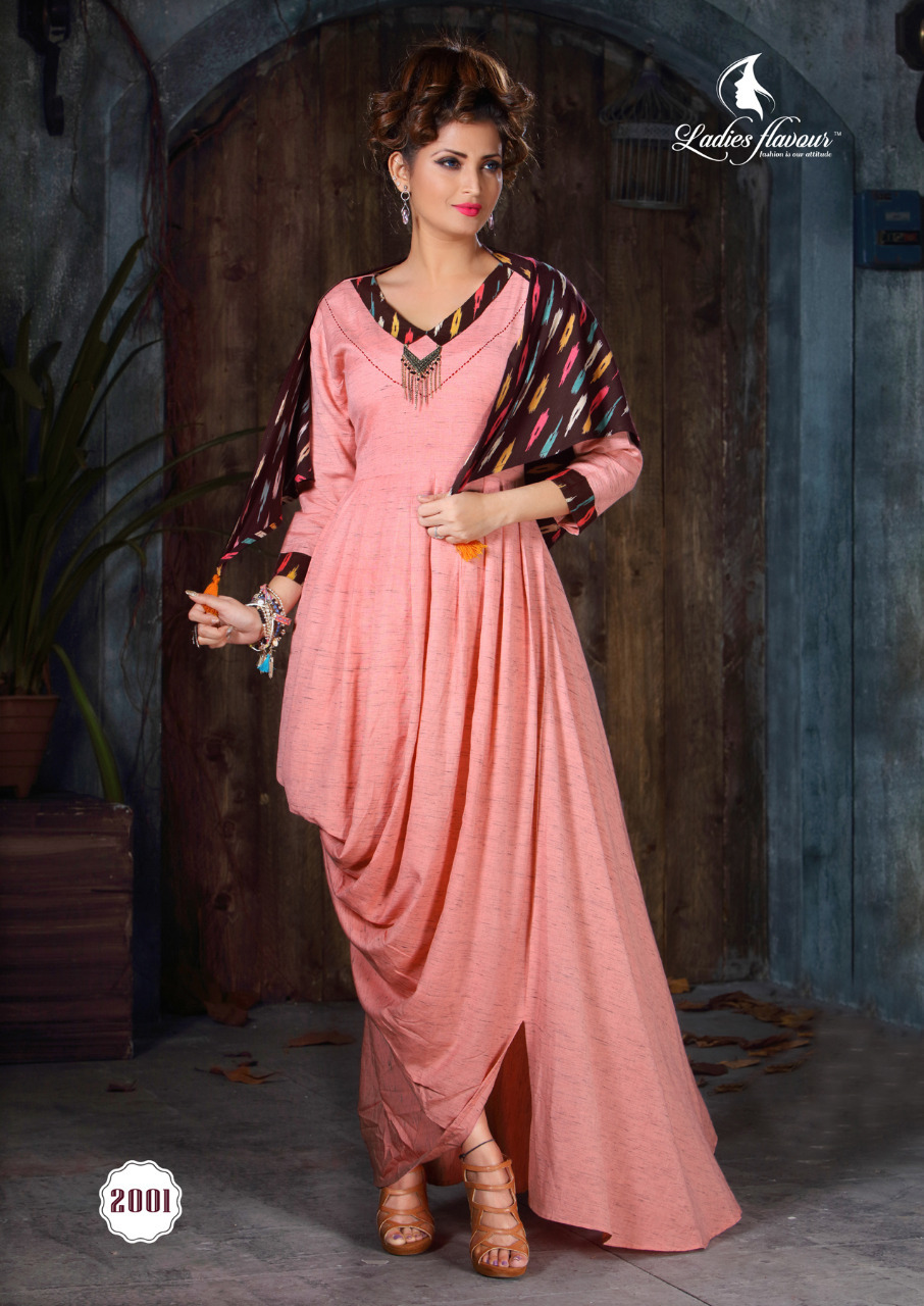 Designer Navratri Special Long Kurtis With Scarf Size: Medium