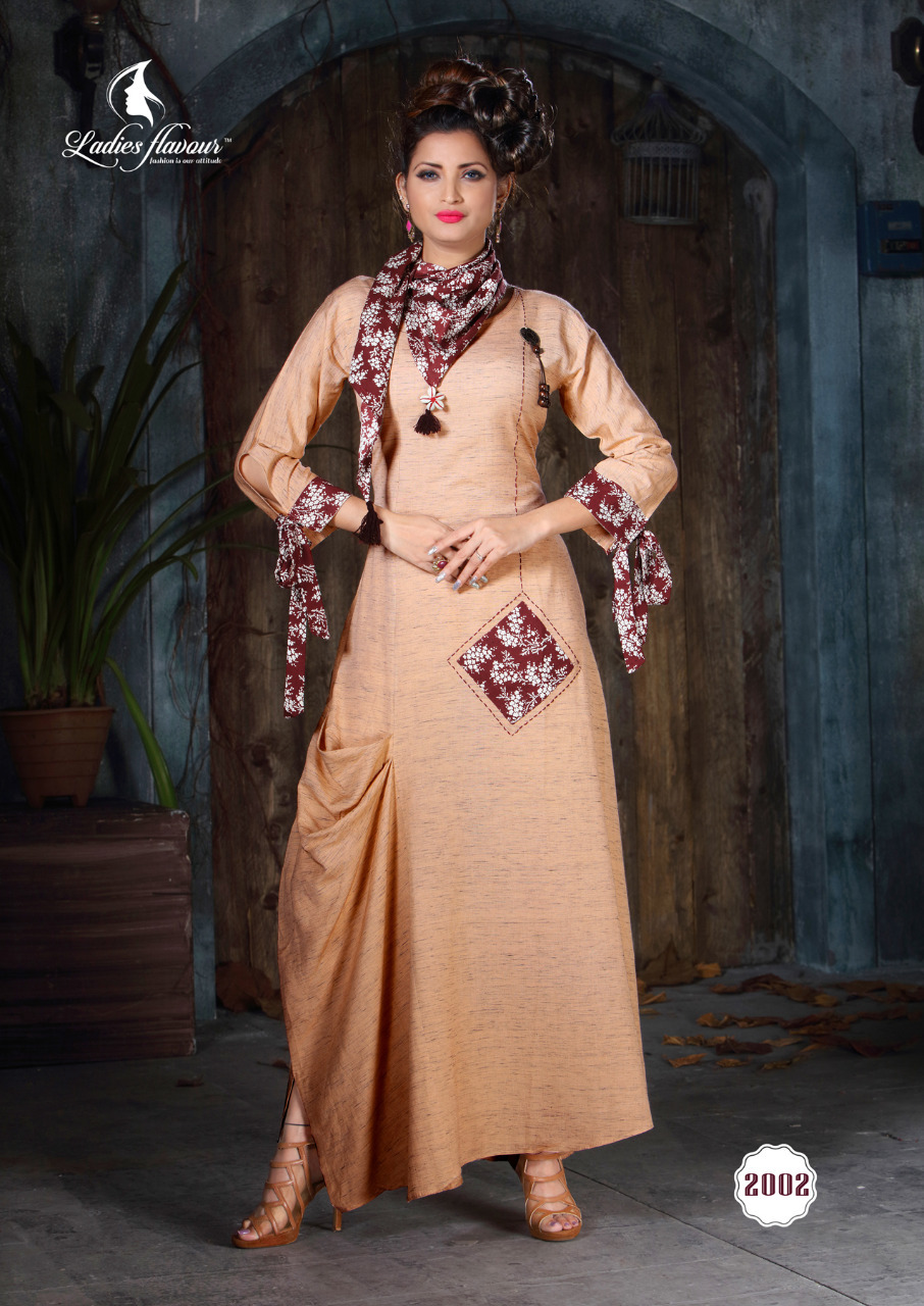 Designer Navratri Special Long Kurtis With Scarf Size: Medium