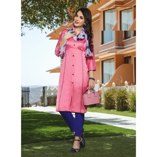 Fancy Ladies Kurti - Silk A-line Design, Bust Size 36 To 44 Inch, Cool Dry Comfort